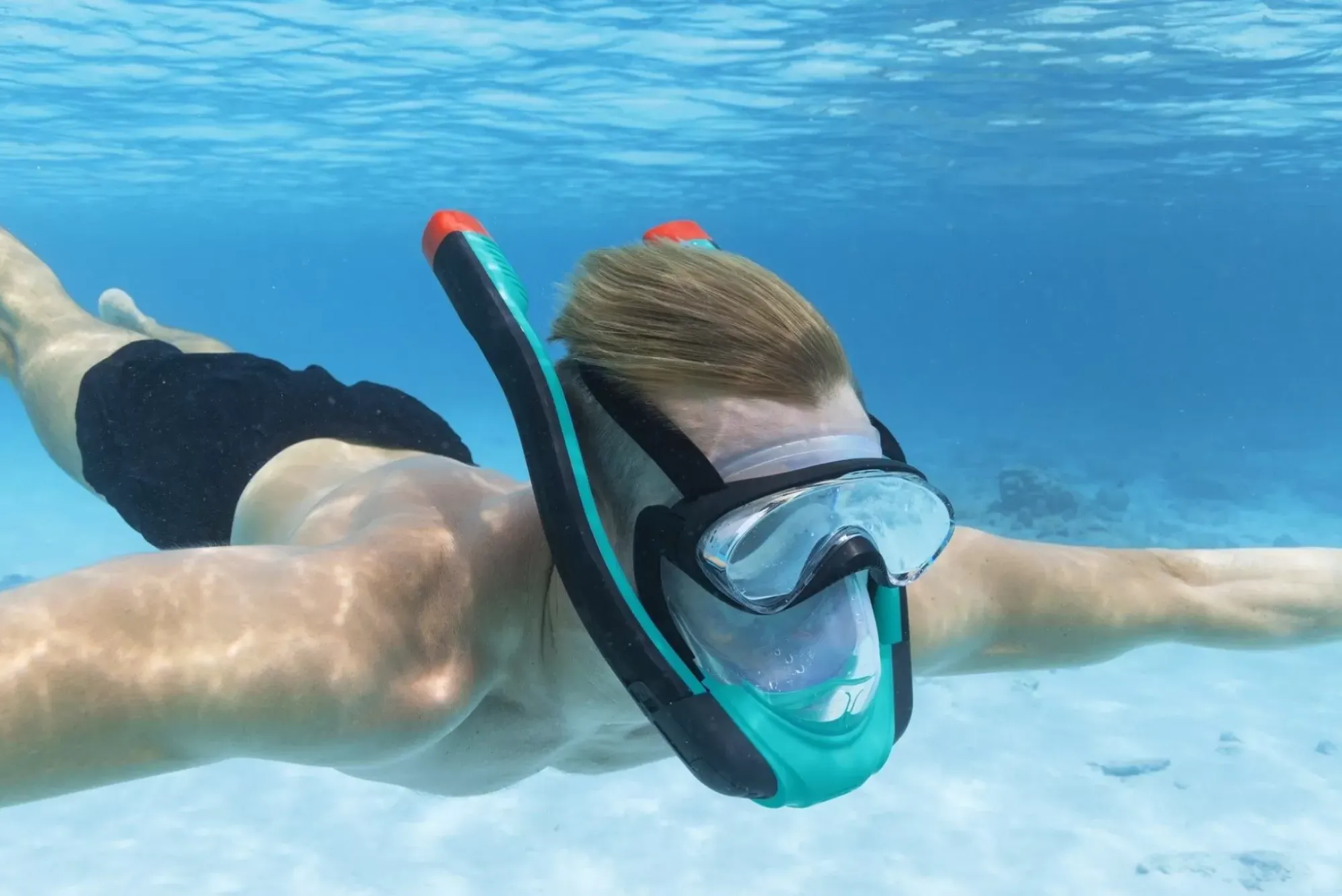 Bestway Swim Gear< Flowtech Full-Face Snorkel Mask L/Xl, Teal